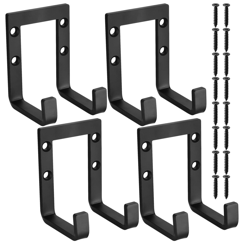 Haochen 4 Pcs Heavy Duty Garage Hooks, Garage Storage Utility Hooks, Wall Mounted Tool Hook For Shed Storage Double Wall Van Ladder Hook Hanger For 5051226963346