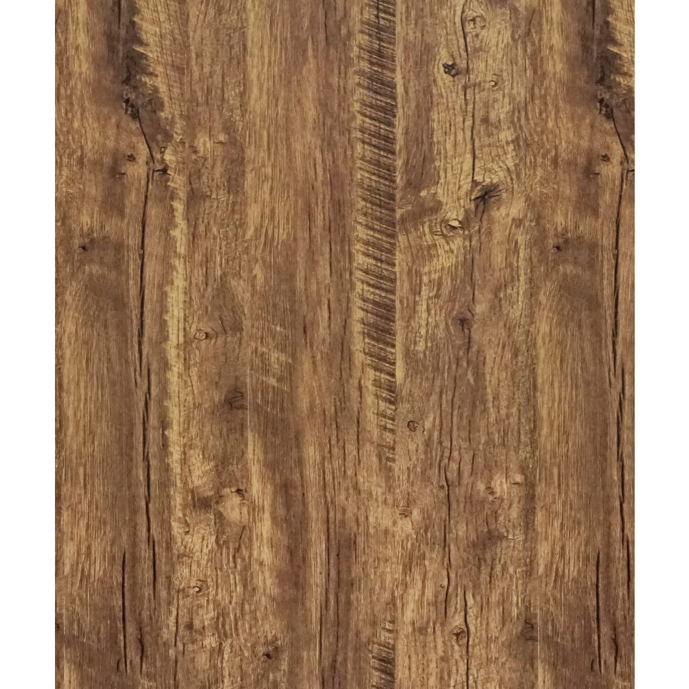 Timeet Self Adhesive Wallpaper Wood Effect Sticky Back Plastic Vintage Distressed Brown Wood Vinyl Wrap Film Decorative Furniture Sticker Peel And 5051226891458