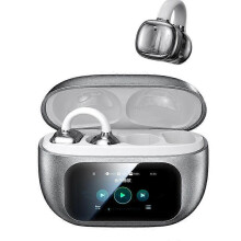 (Ai Translation, White) 2 Colors Open Ear Earbuds Wireless,C-Shaped Bridge Ear Buds for Music & Phone Calls