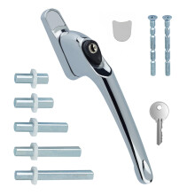 FixRello PVC Window Handles for uPVC Windows - Handle for uPVC Windows and Double Glazing (1, Chrome)