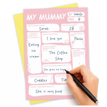 Personalised Mothers Day Card Beautiful Baby Pink Mother's Day Personalise Card For Mummy Mothering Sunday Greetings