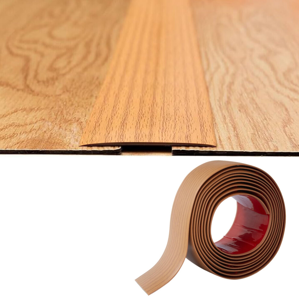 2M Pvc Floor Transition Strip-2Mm Thick5cm Wide,Laminate Floor Cover Strips Self Adhesive Door Bar Divider Strip Flat Flooring Edge Joining 5051226896576