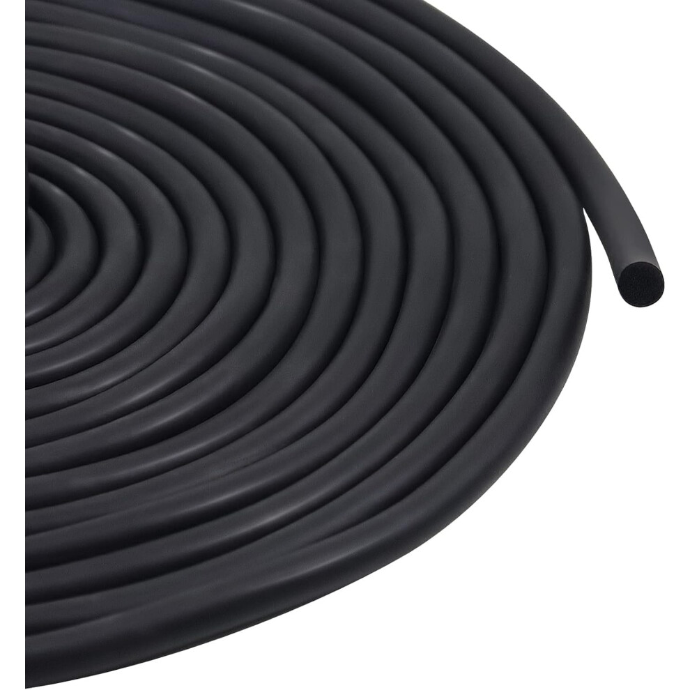 Storystore Backer Rod For Gaps And Joints, 6Mm X 3M Black Foam Rubber Caulk Saver For Weather Stripping, Door Seal 5051226896279