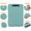 ZCZN A4 Clipboard with Storage, Plastic Clipboard Folder with Separate Pen Compartment, Greyish Green 4