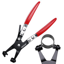 WISEUP 4PCS Hose Clamp Pliers Set - Includes 27" Long Reach Wire Spring Plier, Clic-R Type Pliers, Hose Remover & Flat Band Clamp Tool