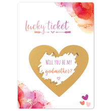 Joli Coon Will you be my godmother scratch card - Godmother proposal scratch card