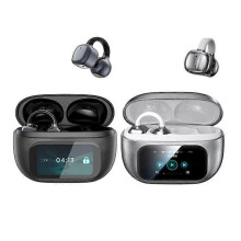 (Standard, Black) 2 Colors Open Ear Earbuds Wireless,C-Shaped Bridge Ear Buds for Music & Phone Calls