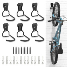 Housolution Bike Wall Mount with Fixed Hook, [6 Pack] Heavy Duty Bike Storage Rack, Bike Rack Vertical Stand for Garage - Easily Hang/Detach