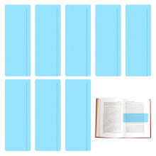 Blue Dyslexia Overlays,8PCS Guided Reading Strips,Reading Tracker Bookmark Reduce Visual Stress, for Dyslexia