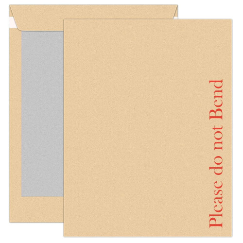 Postmaster Please Do Not Bend Envelopes A5, Hardback, Peel Seal x 10 Pack, C5, Boardback, 229 x 162mm 1