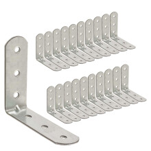 OMIDEAS 20 x Angle Bracket (40 x 40 x 16) 90 Degree L Shape Corner Brace Plate Wood Metal Connecting Fixing Joining Repair Support Galvanised