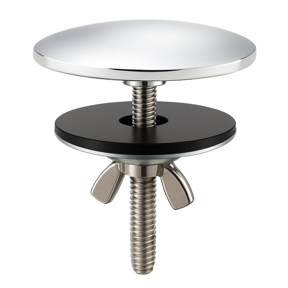 Xntong - Sink Hole Cover, Sink Overflow Cap, Solid Brass Kitchen Sink Cover, Sink Blanking Cap, For Sink And Bath Overflow Cover, Sink Cover (Silver) 5006443422985