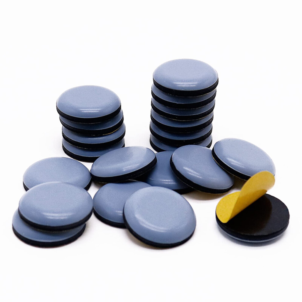 Ginoya Teflon Furniture Sliders, 20Pcs 25Mm Stick Furniture Glides For Easy Moving On Carpet Hardwood Tile (Grayish Blue) 5051226893919