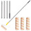 HpCuales Paint Roller Kit,Paint Roller Brush Set with 5.2FT Stainless Steel Pole and 3pcs 9Inch Roller Covers,Multi-Function Long Paint Roller Househ 1