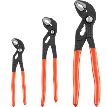 KapStrom 3-Pc Water Pump Pliers Set (7", 10", 12"), Non-Slip Plumbers Wrench w/Adjustable Jaws, Tongue & Groove Pliers w/Ergonomic Handles