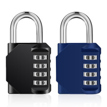 ZHEGE Combination Padlocks, 4 Digit Locker Padlocks for Gym Lockers, School Locker, Outdoor Padlock Weatherproof for Fence gate, Shed, Garage, etc