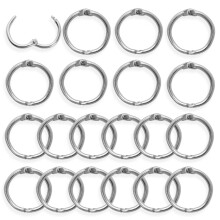 20Pcs Metal Book Ring 20mm / 0.79inch Binder Rings Loose Leaf Binder Rings Small Book Rings for Flash Cards, Treasury Tags, Cue Cards, School, Office