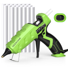 SEEKONE Hot Glue Gun, 60/100W Dual Power High Temp Heating Glue Gun Kit with 20pcs Glue Sticks, No Drip and Leakage Design, Electric Glue Gun for DIY