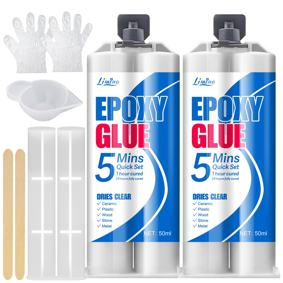 Epoxy Glue - 5 Minute Fast Repair Multi-Purpose Adhesive For Repairing Tile, Metal, Ceramics, Plastic, Wood 5051226964220