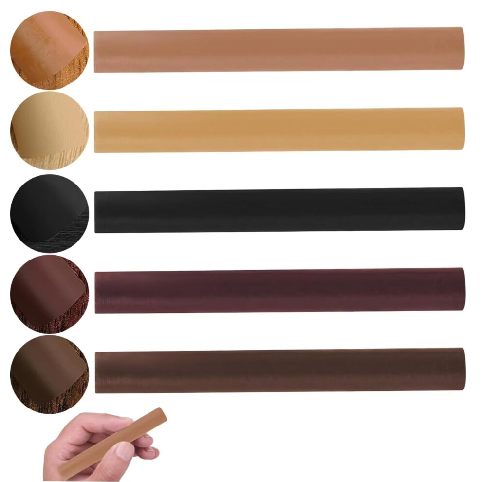 5 Pack Wood Repair Wax Sticks, Light To Dark Brown Wood Filler Crayons For Scratch Repair, Multi-Color Wood Touch Up Sticks For Laminate Floors, Oak 5000058147691
