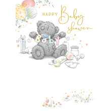 Me To You Tatty Teddy 'Happy Baby Shower' Greeting Card 5 x 7 inches - Official Collection