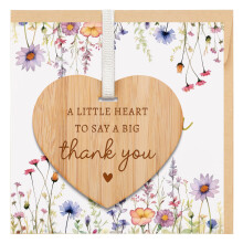 TheGiffter Thank You Cards for Teacher,Thank You Gift for Women with Envelope, Appreciation Card 15 * 15cm with Wooden Heart Plaque for Teacher Mento
