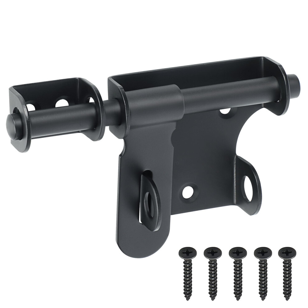 Sayayo Gate Lock Garden Gate Bolt Latch For Wooden Gates Heavy Duty Sliding Shed Locks Outdoor Stainless Steel Black 5051226976261