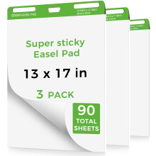 DINGIXOC Sticky Mini Easel Pads, 3 Pack Anchor Chart Paper for Teachers, Self Stick Flip Chart Paper with Sticky Back for Classroom, Office