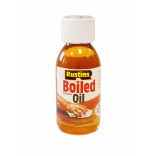 Rustins BOIL125 125ml Boiled Linseed Oil-Traditional Wood Restorer & Protective Oil – Deep Nourishment for Furniture, Doors, Decking & Interior Wood