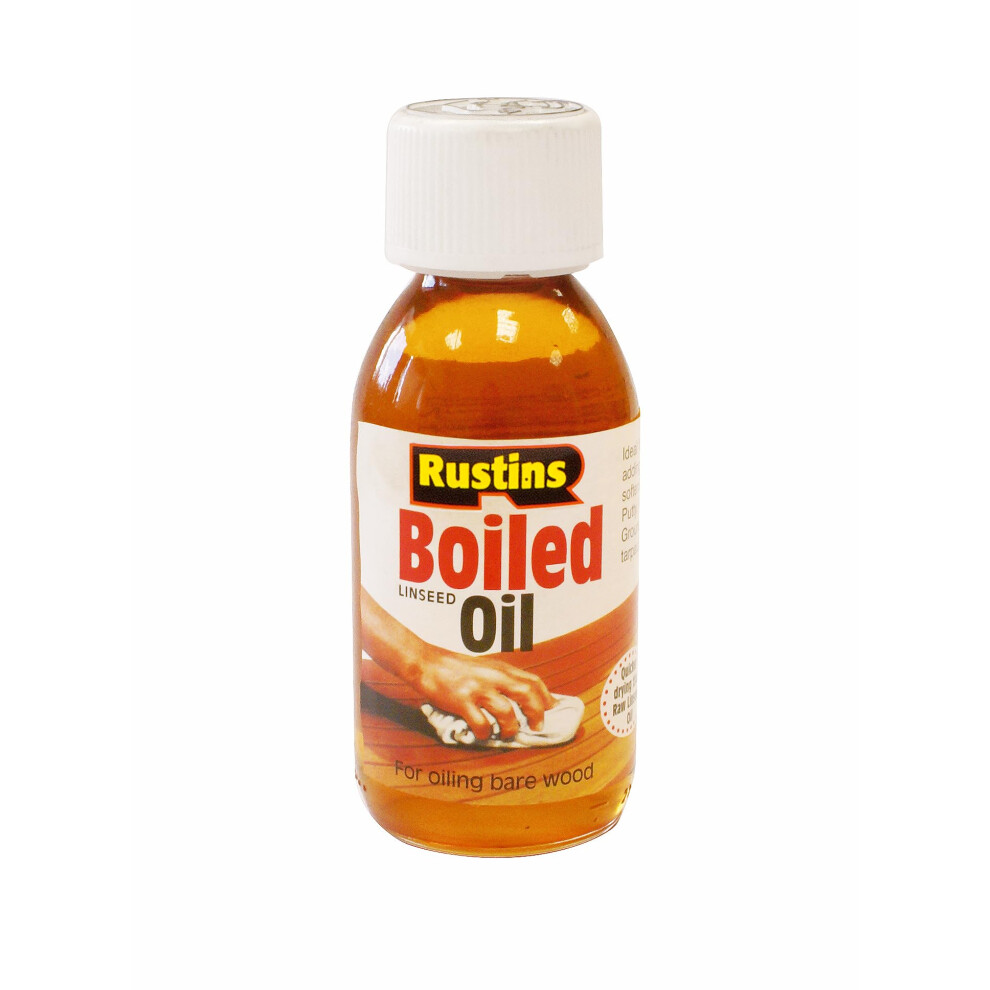 Rustins Boil125 125Ml Boiled Linseed Oil-Traditional Wood Restorer & Protective Oil – Deep Nourishment For Furniture, Doors, Decking & Interior Wood