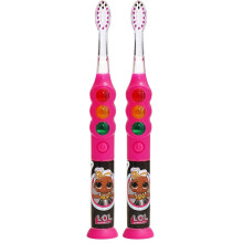 Firefly Ready Go Light Up Timer Toothbrush, L.O.L. Surprise!, Premium Soft Bristles, 1 Minute Timer, Dentist Recommended, Ages 3+, 2 Pack