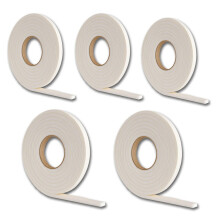 10M Draft Excluder Tape for Windows, Self Adhesive Weather Stripping Foam Tape, 2 Rolls of 5M Draught Excluder for Doors