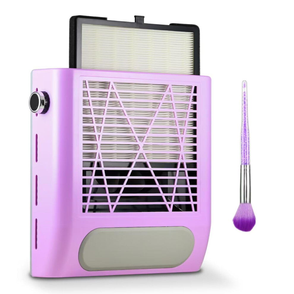 Nail Dust Collector Nail Tech, 80W Powerful Nail Dust Extractor Vacuum With Reusable Filter & Brush 5051226962752