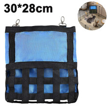 Sac distributeur de foin pliable pour petits animaux, idéal pour les lapins. Fabriqué en nylon résistant, il est facile à installer et à