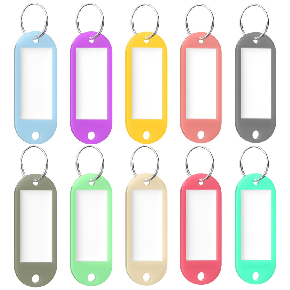 Uniclife 10 Pcs Key Tags, 10 Color Key Tags With Labels, Key Labels For Keychain, Plastic Key Identifiers With Split Ring 5051226859762