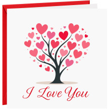 Valentines Day Card Romantic Valentine's Day Cards For Him Boyfriend Husband For Her Wife Girlfriend Wish Wishing Tree