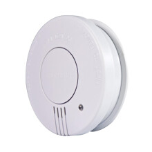 Mercury Photoelectric Smoke Alarm with Hush Button Battery Powered Smoke Detector for Homes Optical Fire Alarm with Test Button 9V Battery Included