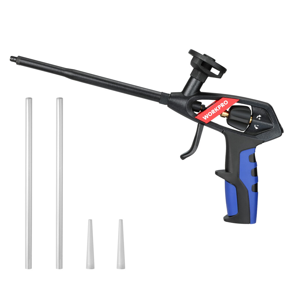 Workpro Foam Gun, Professional Foaming Gun, Pu Expanding Foam Spray Gun Sealant Dispensing, Heavy Duty Spray Application Gun For Caulking 5051226892356