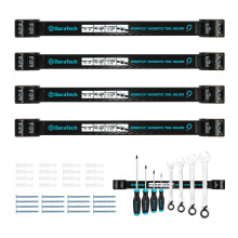 DURATECH 12" Magnetic Tool Holder Set, 4* Heavy Duty Magnetic Tool Holder Strip, Professional Space-Saving Magnetic Tool Holder Strip for Storage