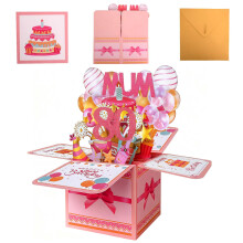 Bomesy Funny 3D Pop Up Mum Birthday Card, Special Personalised Gifts Cards with an Envelope and a Greeting Card for Mummy/Mom/Mother/Mam/Mama from Da