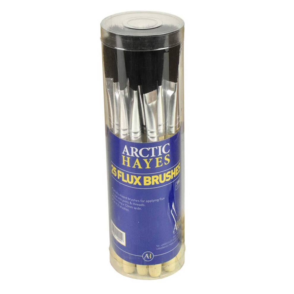 Arctic Hayes Flux Brushes To Apply Flux Or Glue, Tub Of 25, 20Mm Length Each 5051226970986