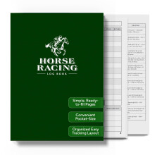 Horse Racing Log Book – Pocket Horse Racing Betting Book & Racing Diary to Track Horses, Bets, Odds