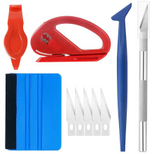 10 Pcs Car Vinyl Wrap Tool kit, Wallpaper Smoothing Tool, Vinyl Squeegee, Vinyl Trimming Tool for Car Wrapping and Install Wallpaper