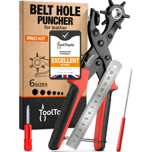 ToolTopia Belt Hole Puncher for Leather