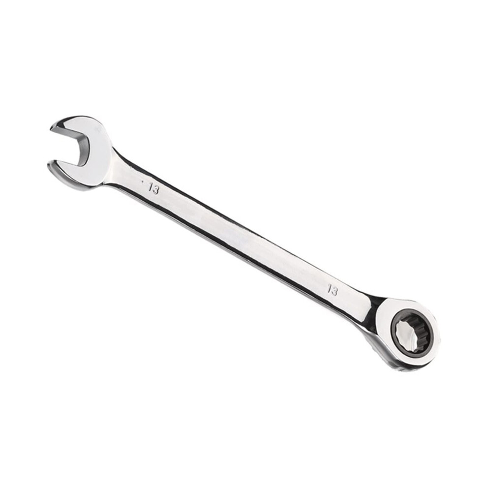 Vokenforu 13Mm Ratchet Spanner, Ratcheting Combination Wrench, Hardened Chrome Vanadium Steel Open End Spanner Metric 5051226978425