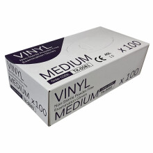 Countrywide Healthcare Powder Free Clear Vinyl Gloves - Medium - Box Of 100