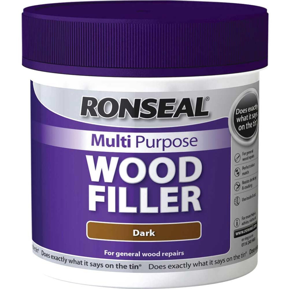 Ronseal Mpwfd465 465 G Multi-Purpose Wood Filler Tub - Dark