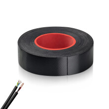 Bansusu Self Amalgamating Tape 21mm x 5m Black Waterproof Electrical Tape Rubber Sealant Tape for High Voltage Cable and Pipe UV Protection Repair