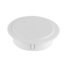 Laroal 100mm Outer Diameter Hole Cover Air Conditioning Hole Decorative Cap Pipe End Cap for Pipe Protection White Plastic Circular Locking Hole