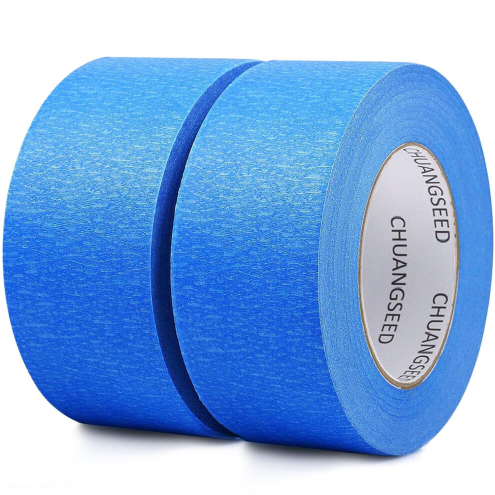 Chuangseed 2Pack Painters Tape 48Mmx50 M Blue Masking Tape Bulk - Sharp Edge Line Technology 5051226892318